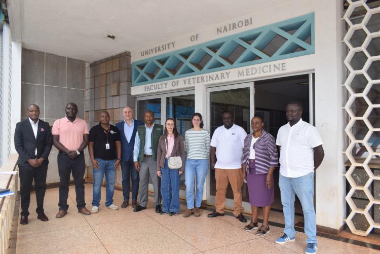 COURTESY CALL BY DELEGATION FROM ILRI AND CEVA SANTE ANIMALE TO THE DEAN, FVM